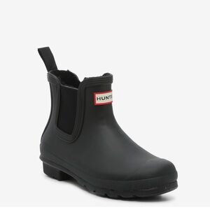 Short blk hunter rain boots